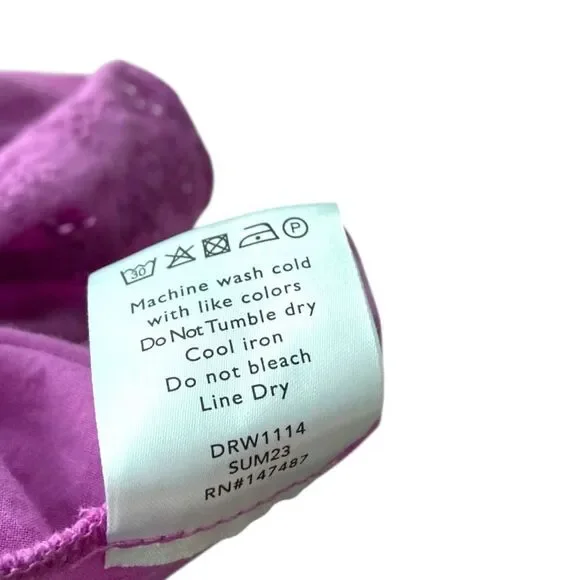 Draper James Maddie Babydoll Dress in Purple Eyelet Cotton Size XS - Picture 11 of 12